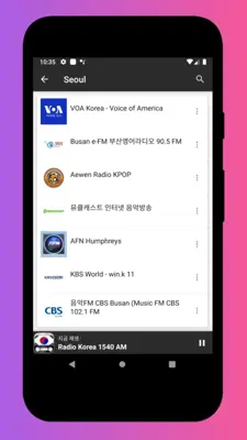 Radio Korea, South Korea Radio FM Korean FM Radio android App screenshot 3